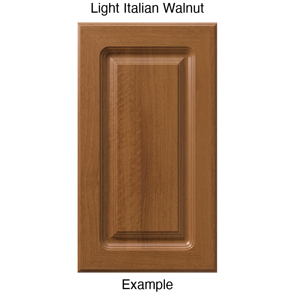 AR756 Raised Panel Thermofoil Cabinet Door in Light Italian Walnut