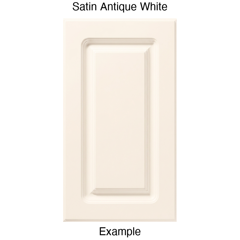 AR756 Raised Panel Thermofoil Cabinet Door in Satin Antique White