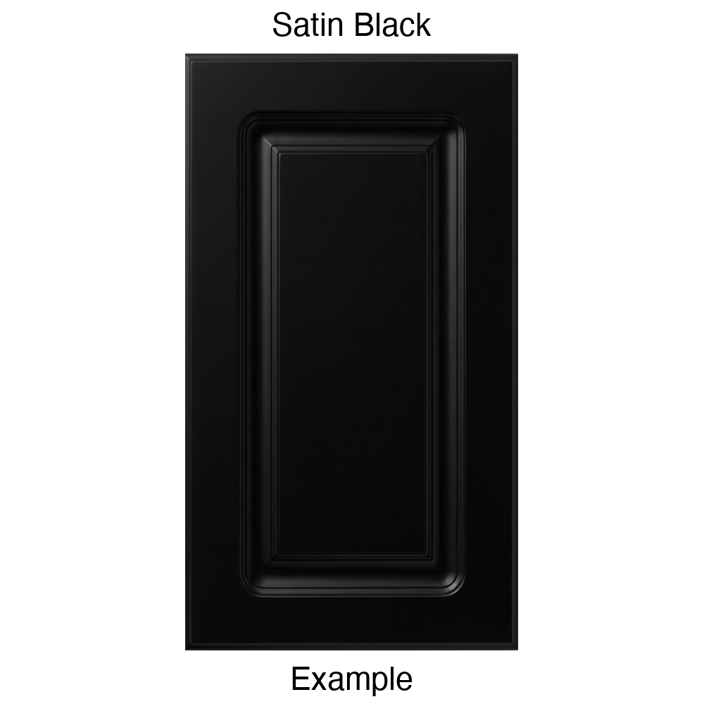 AR756 Raised Panel Thermofoil Cabinet Door in Satin Black