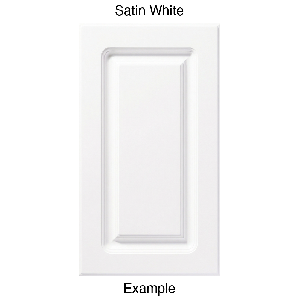 AR756 Raised Panel Thermofoil Cabinet Door in Satin White