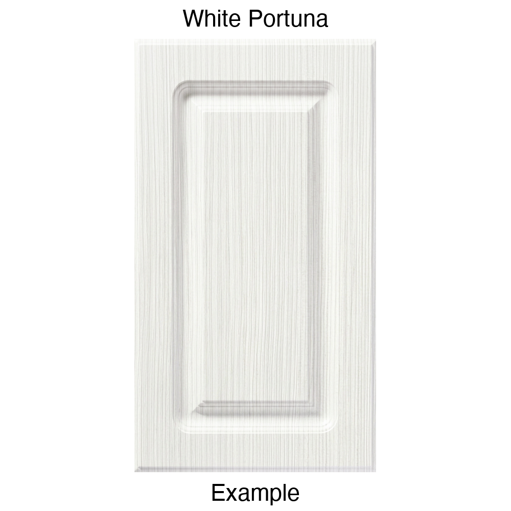 AR756 Raised Panel Thermofoil Cabinet Door in White Portuna