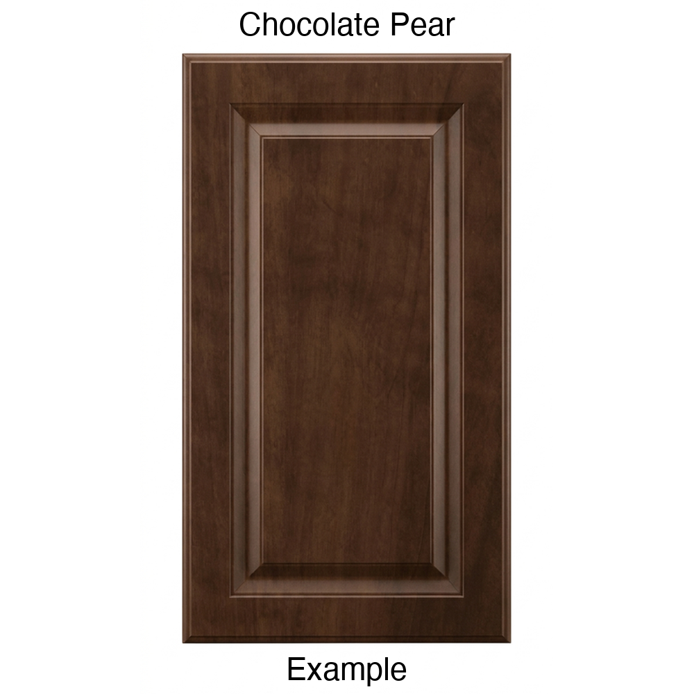 AR766 Raised Panel Thermofoil Cabinet Door in Chocolate Pear