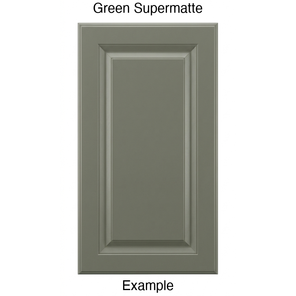 AR766 Raised Panel Thermofoil Cabinet Door in Green Supermatte
