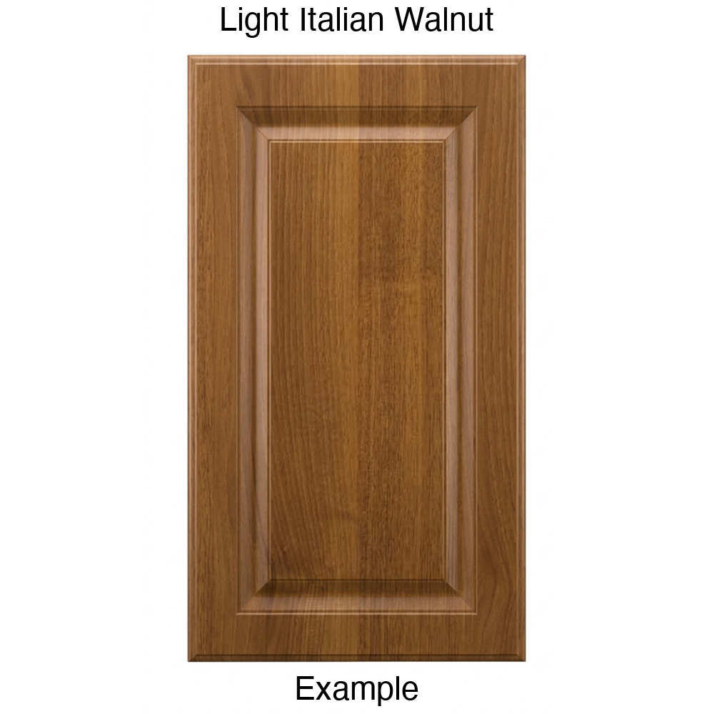 AR766 Raised Panel Thermofoil Cabinet Door in Light Italian Walnut