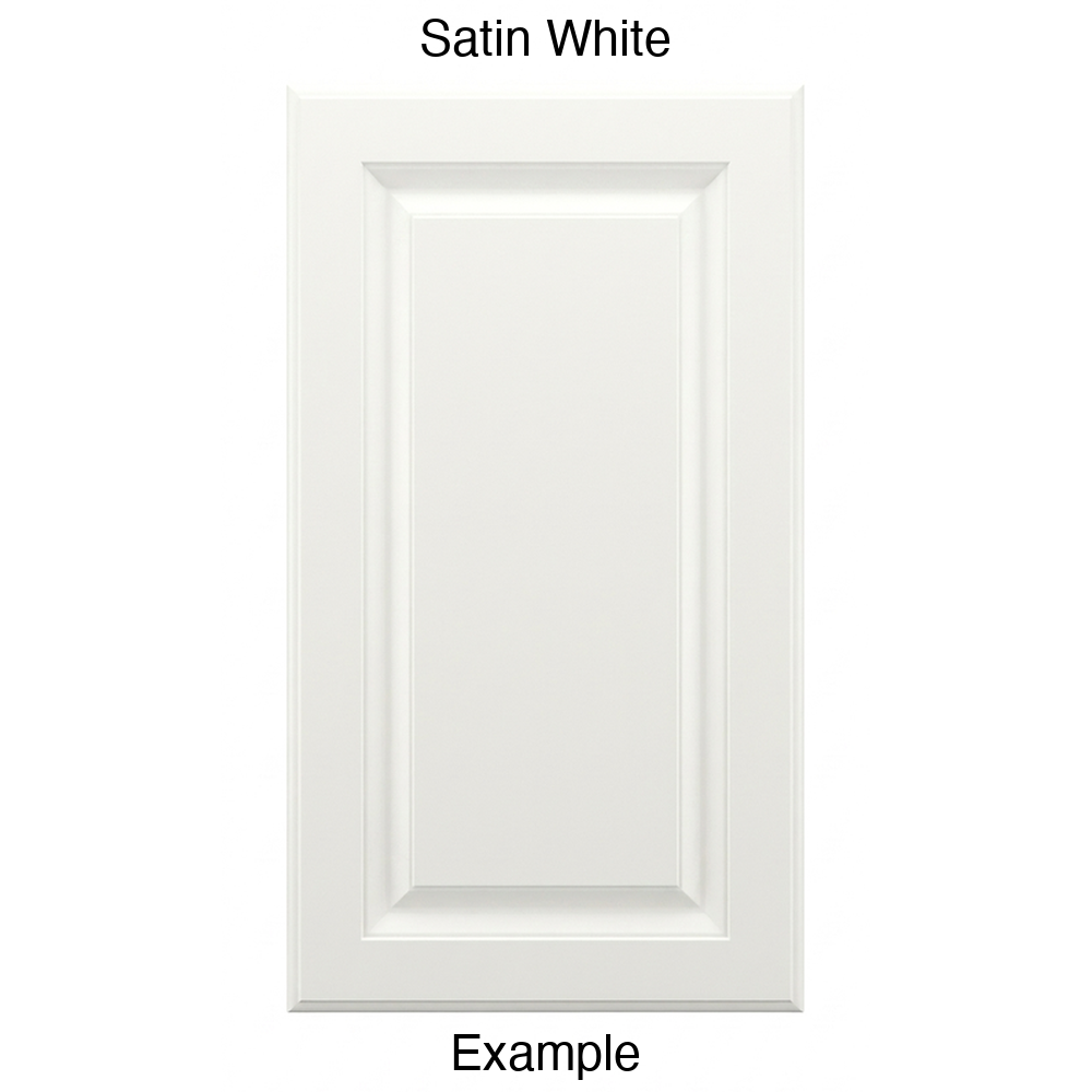 AR766 Raised Panel Thermofoil Cabinet Door in Satin White