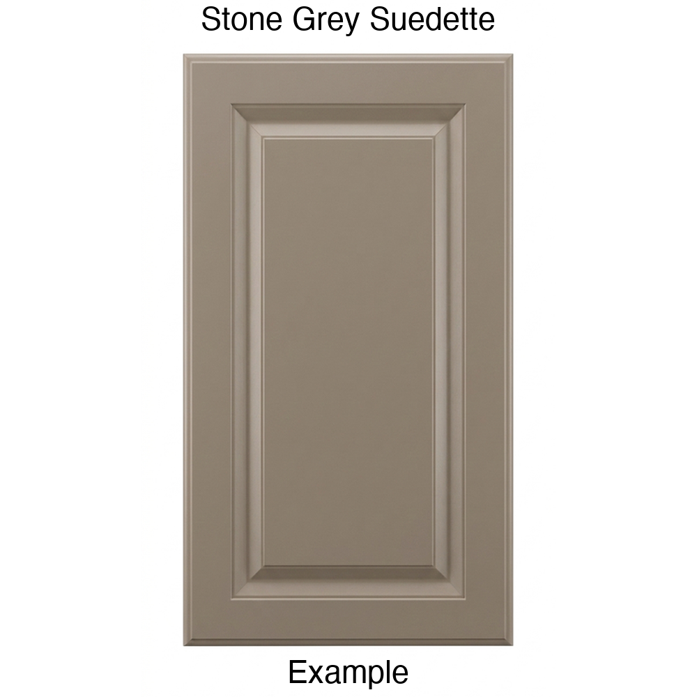 AR766 Raised Panel Thermofoil Cabinet Door in Stone Grey Suedette