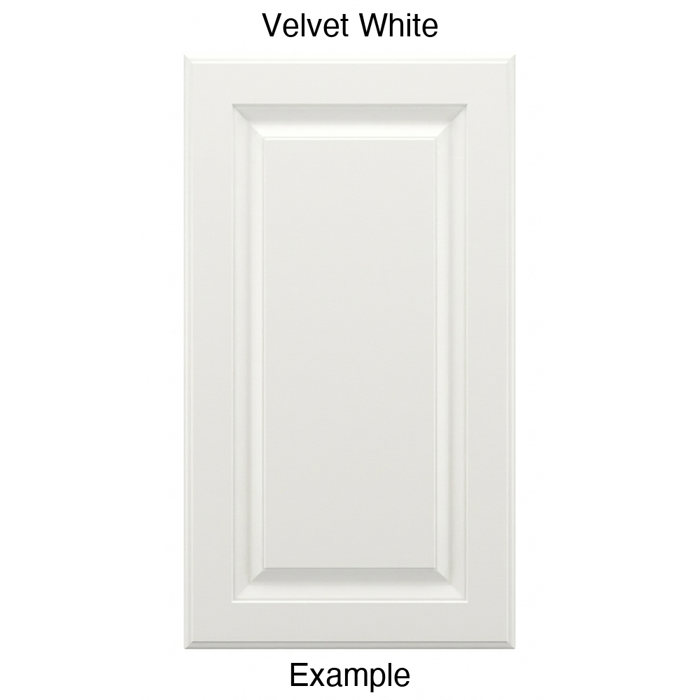 AR766 Raised Panel Thermofoil Cabinet Door in Velvet White