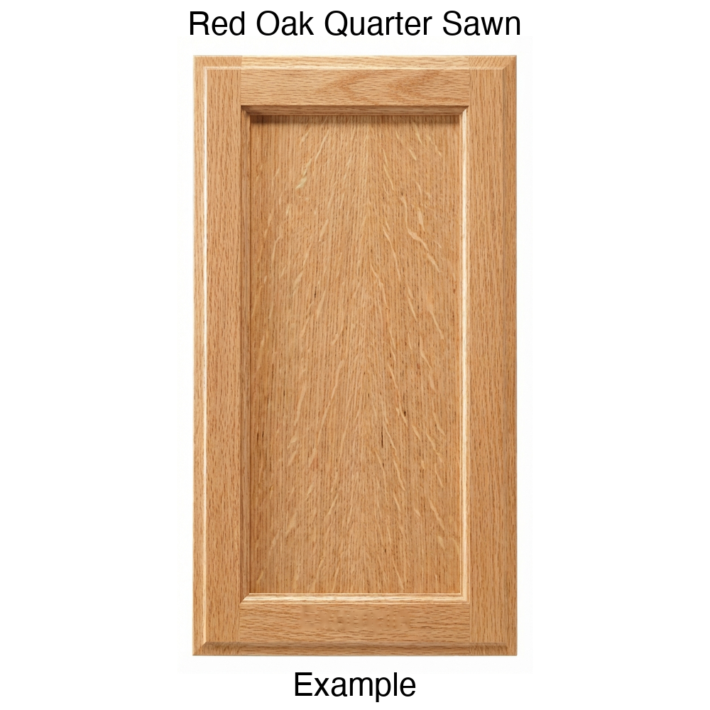 Adobe Recessed Panel Cabinet Door in Red Oak Quarter Sawn