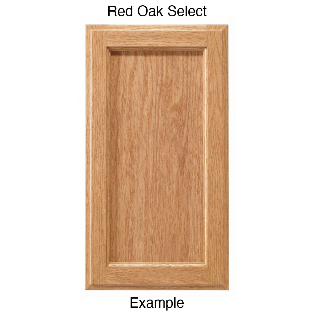 Adobe Recessed Panel Cabinet Door in Red Oak Select