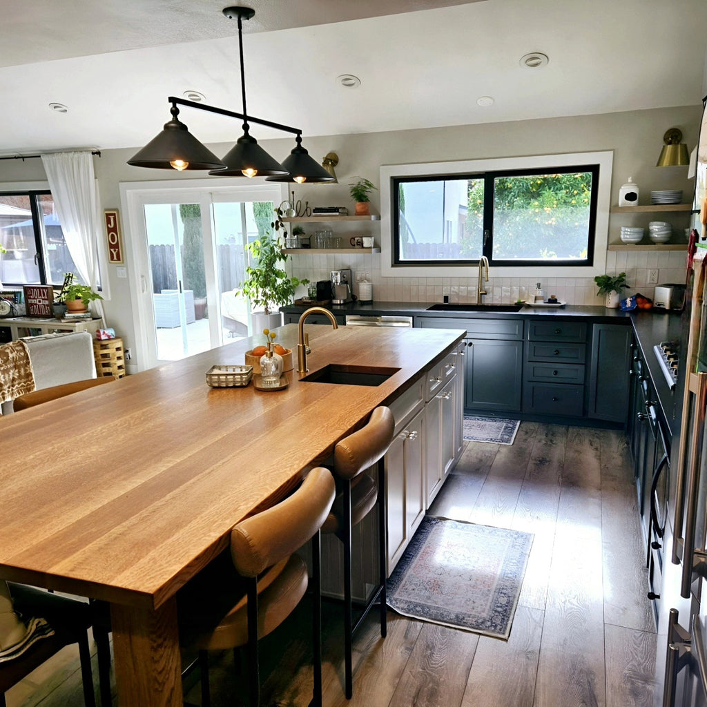 Kitchen remodel with replacement cabinet doors