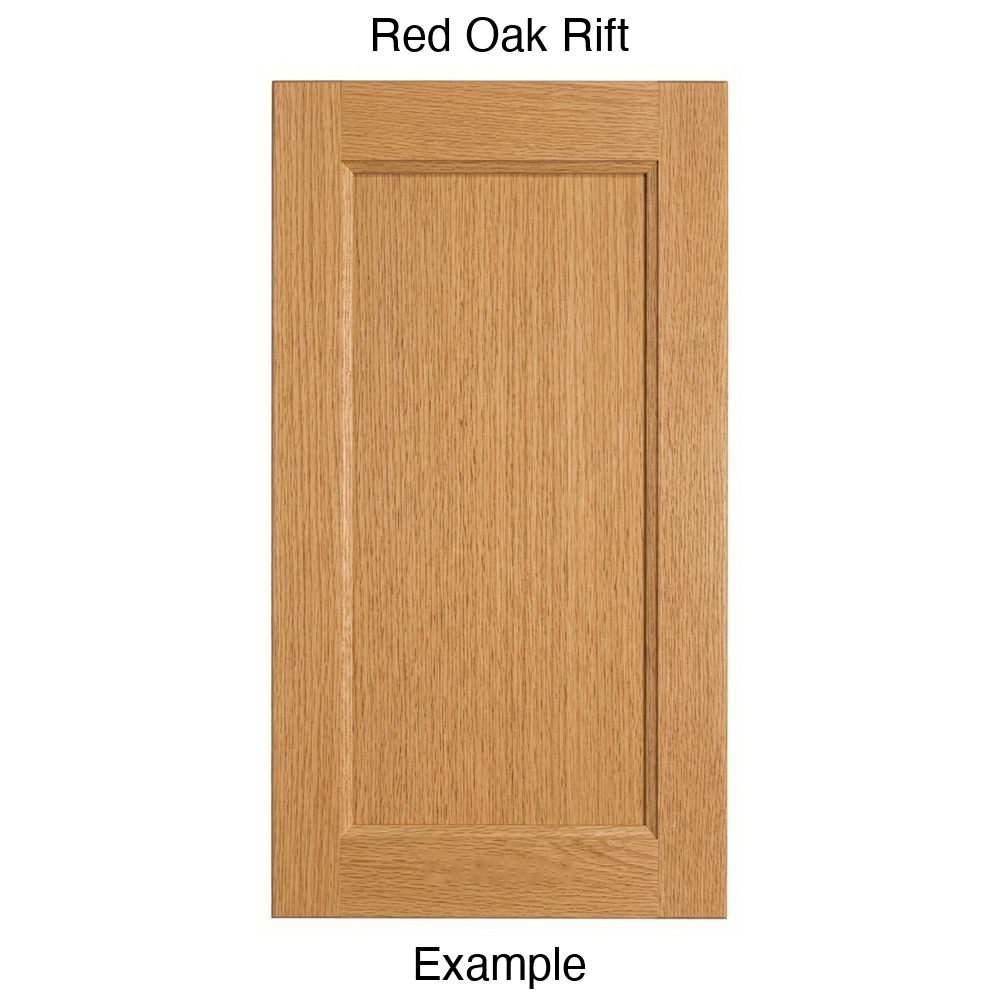Alpine Recessed Panel Cabinet Door in Red Oak Rift