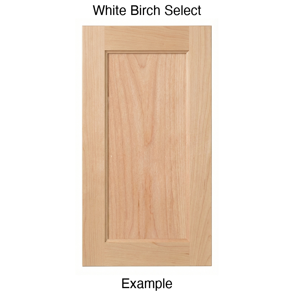 Alpine Recessed Panel Cabinet Door in White Birch Select
