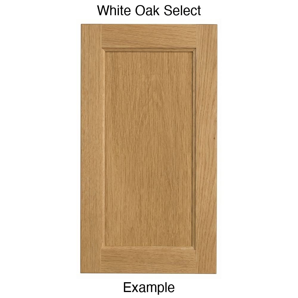 Alpine Recessed Panel Cabinet Door in White Oak Select