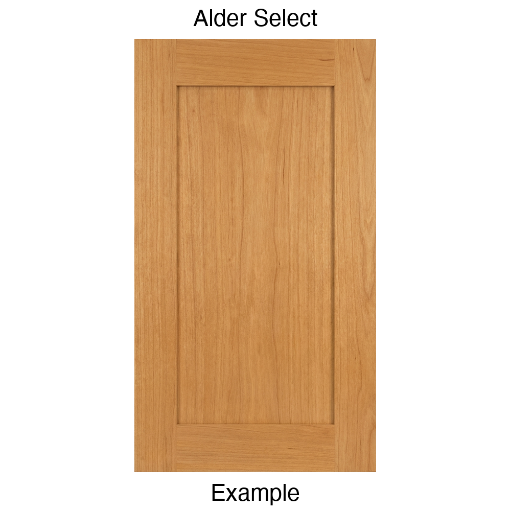 Arcadia Recessed Panel Cabinet Door in Alder Select