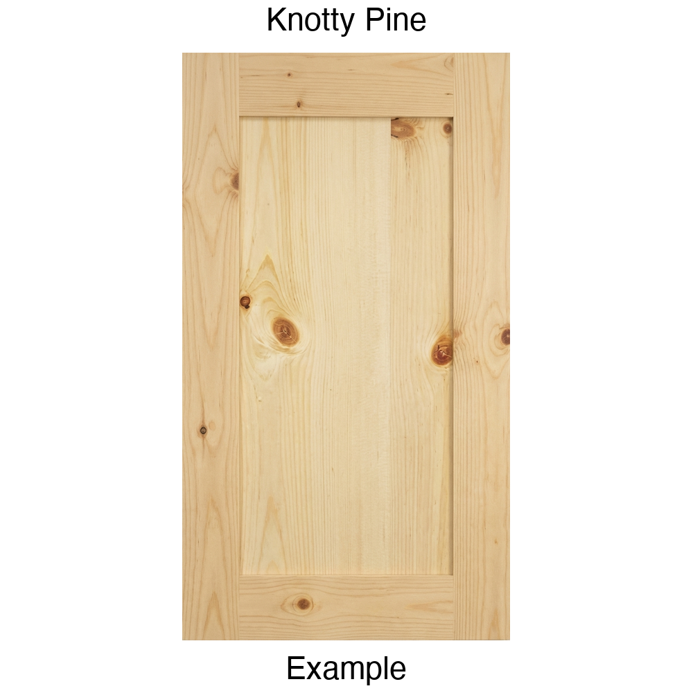 Arcadia Recessed Panel Cabinet Door in Knotty Pine