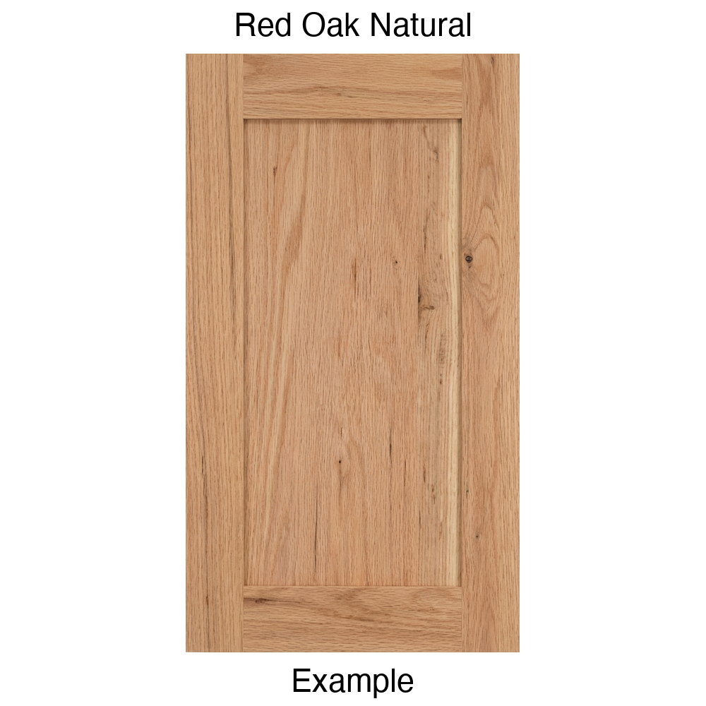 Arcadia Recessed Panel Cabinet Door in Red Oak Natural
