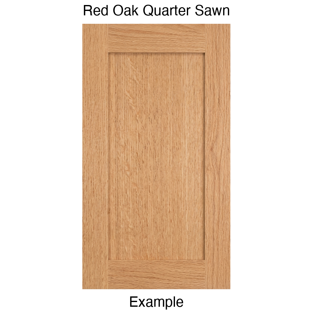Arcadia Recessed Panel Cabinet Door in Red Oak Quarter Sawn