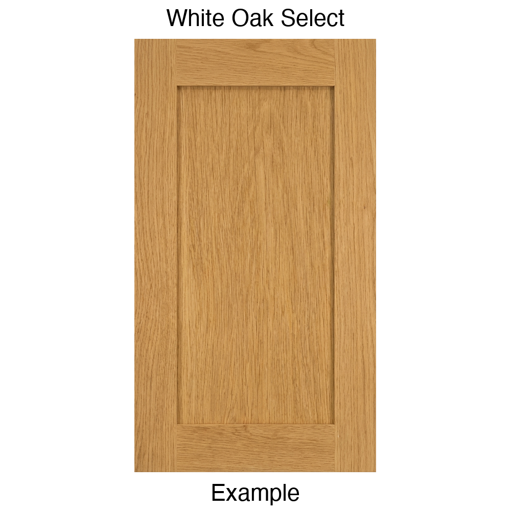 Arcadia Recessed Panel Cabinet Door in White Oak Select