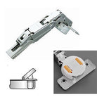 Wide angle opening hinge for full overlay cabinets