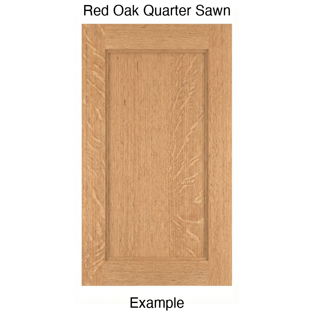 Campbell Recessed Panel Cabinet Door in Red Oak Quarter Sawn