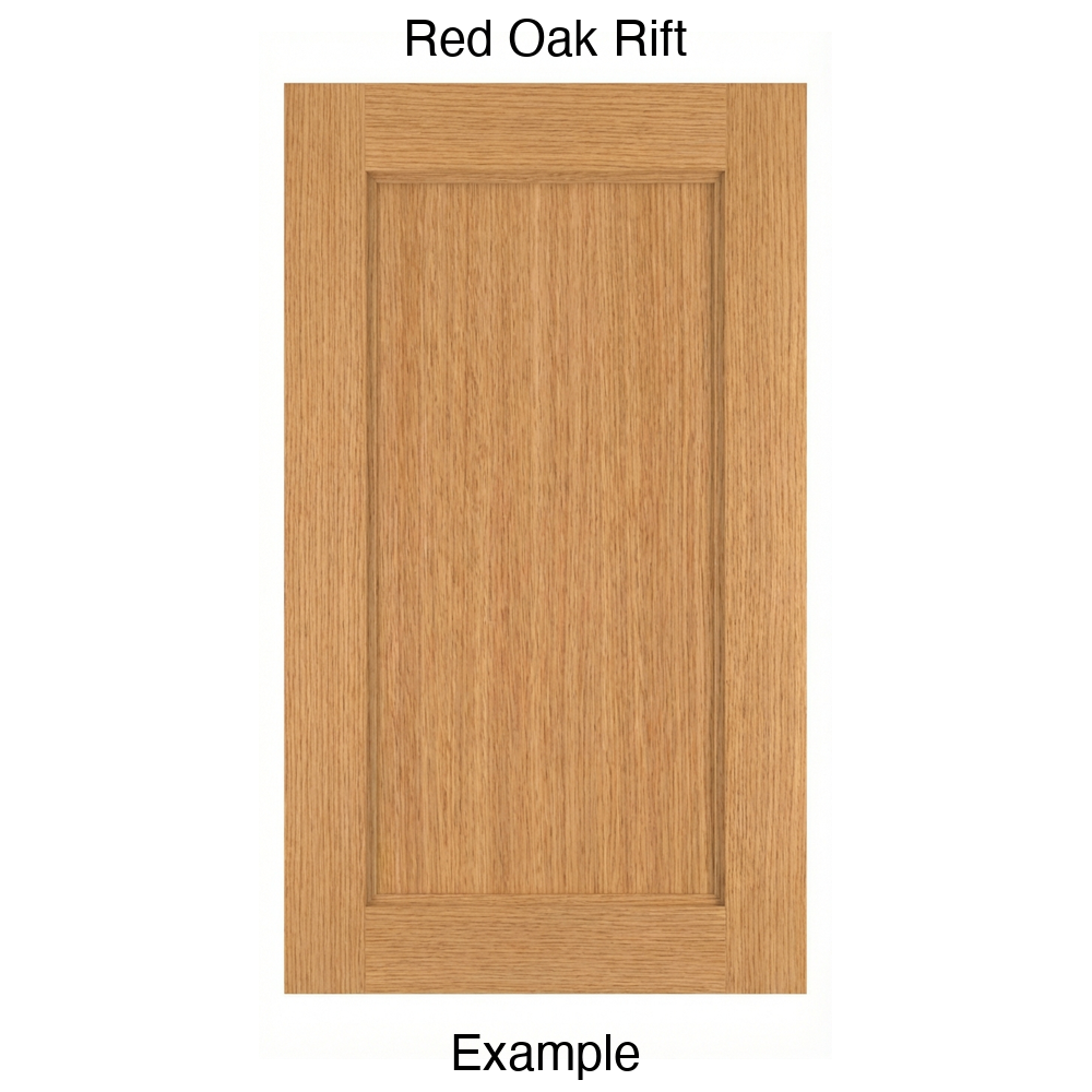 Campbell Recessed Panel Cabinet Door in Red Oak Rift