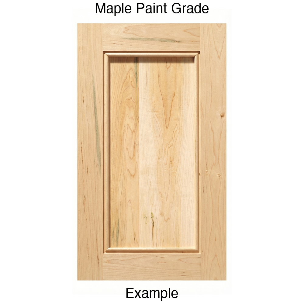 Cascade Recessed Panel Cabinet Door in Maple Paint Grade