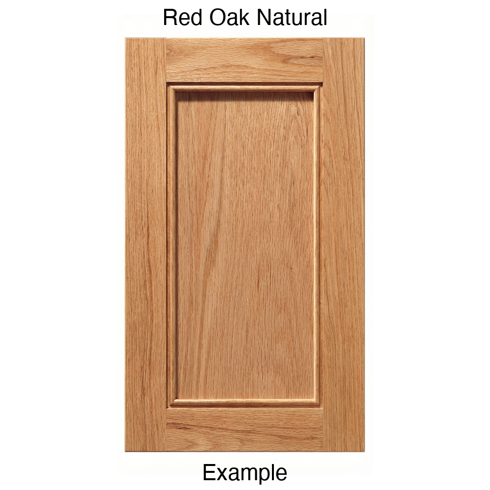 Cascade Recessed Panel Cabinet Door in Red Oak Natural