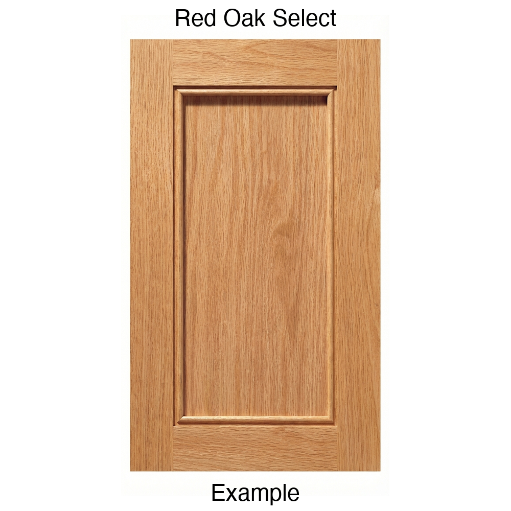 Cascade Recessed Panel Cabinet Door in Red Oak Select