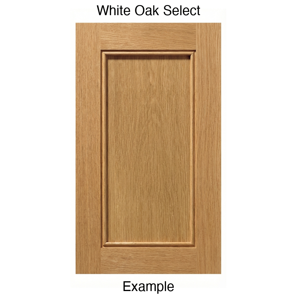 Cascade Recessed Panel Cabinet Door in White Oak Select