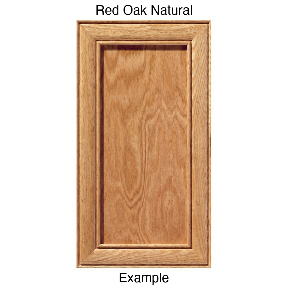 Connecticut Recessed Panel Cabinet Door in Red Oak Natural