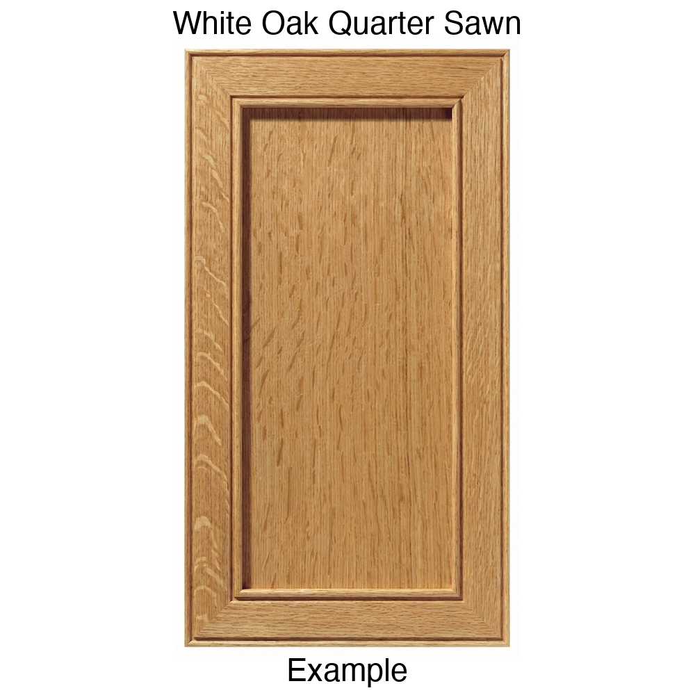 Connecticut Recessed Panel Cabinet Door in White Oak Quarter Sawn