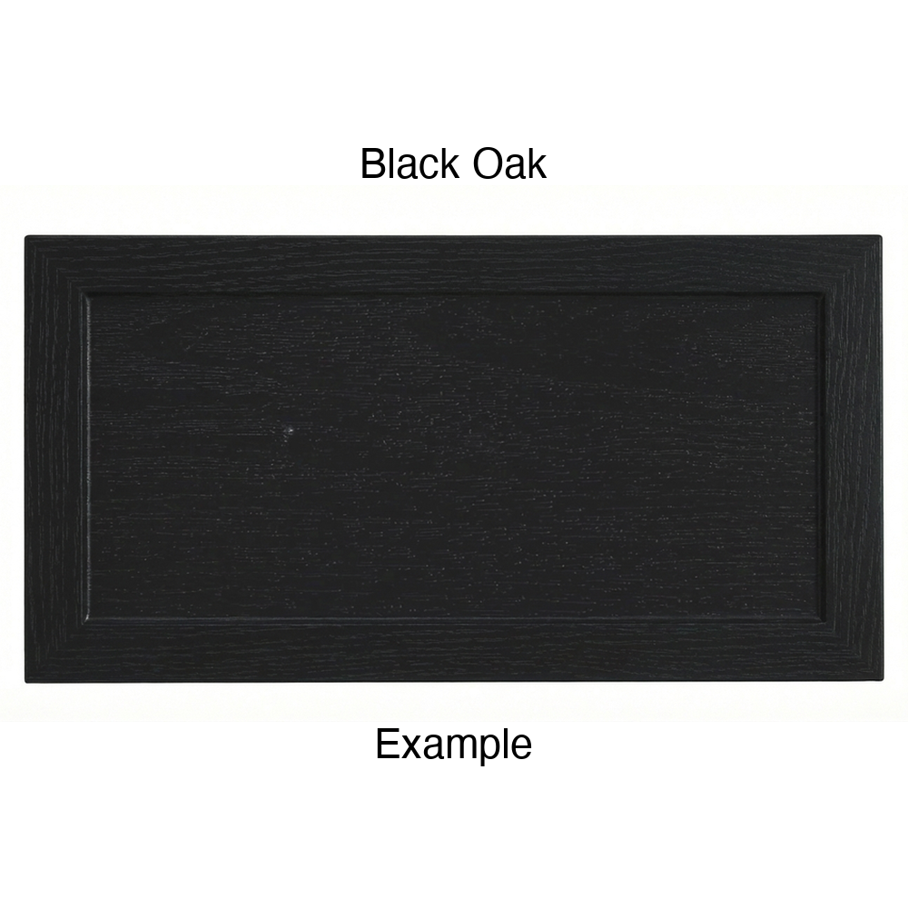 DN917 Thermofoil Drawer Front (Skinny Shaker Style), Routed, in Black Oak