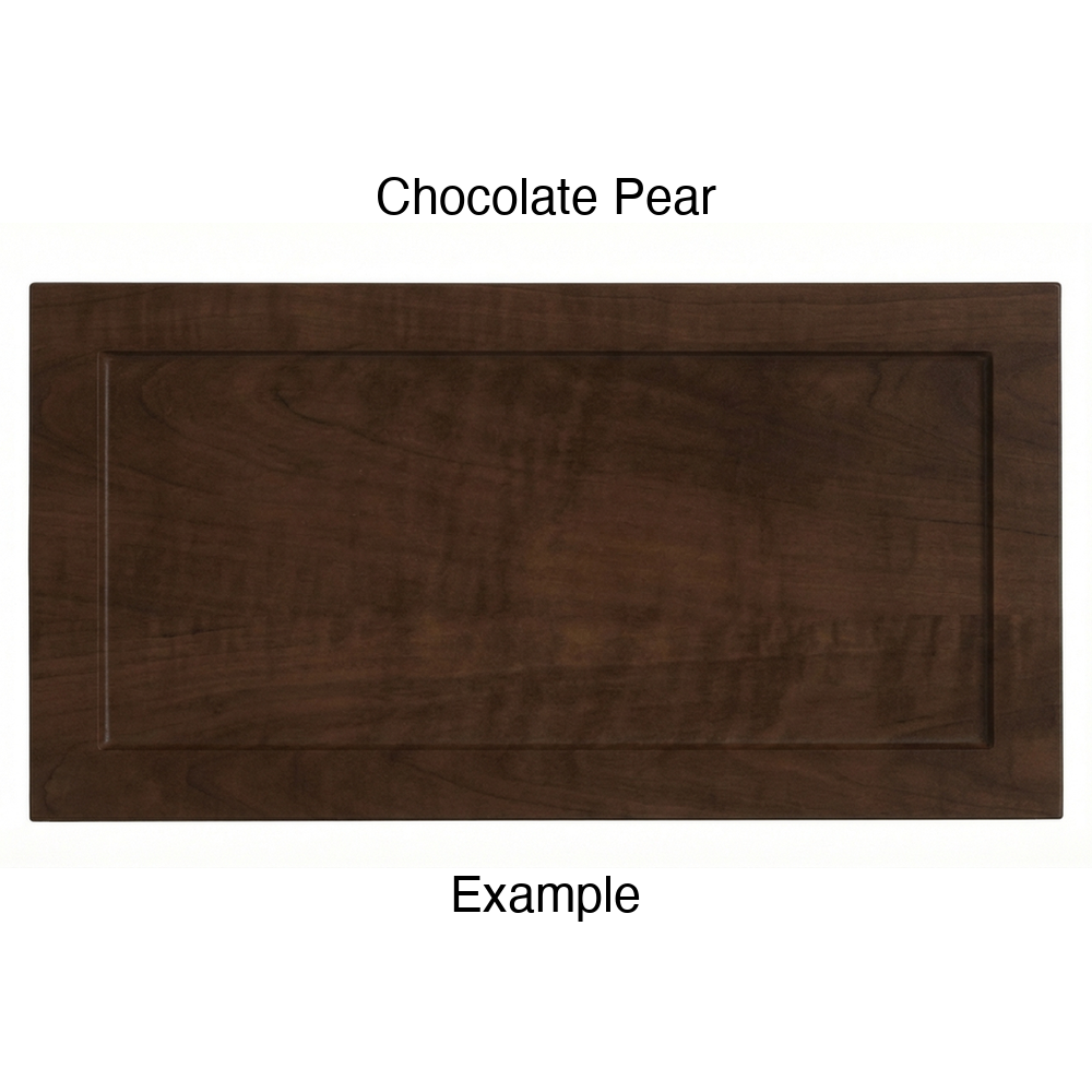 DN917 Thermofoil Drawer Front (Skinny Shaker Style), Routed, in Chocolate Pear