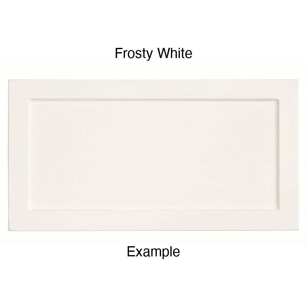DN917 Thermofoil Drawer Front (Skinny Shaker Style), Routed, in Frosty White
