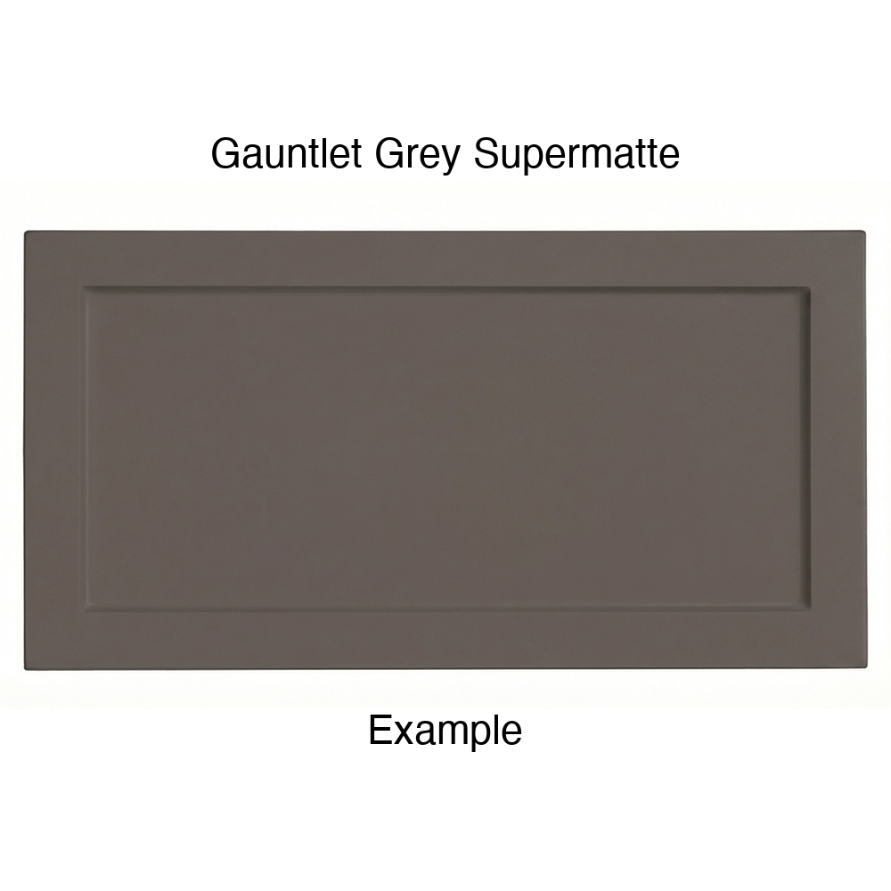 DN917 Thermofoil Drawer Front (Skinny Shaker Style), Routed, in Gauntlet Grey Supermatte