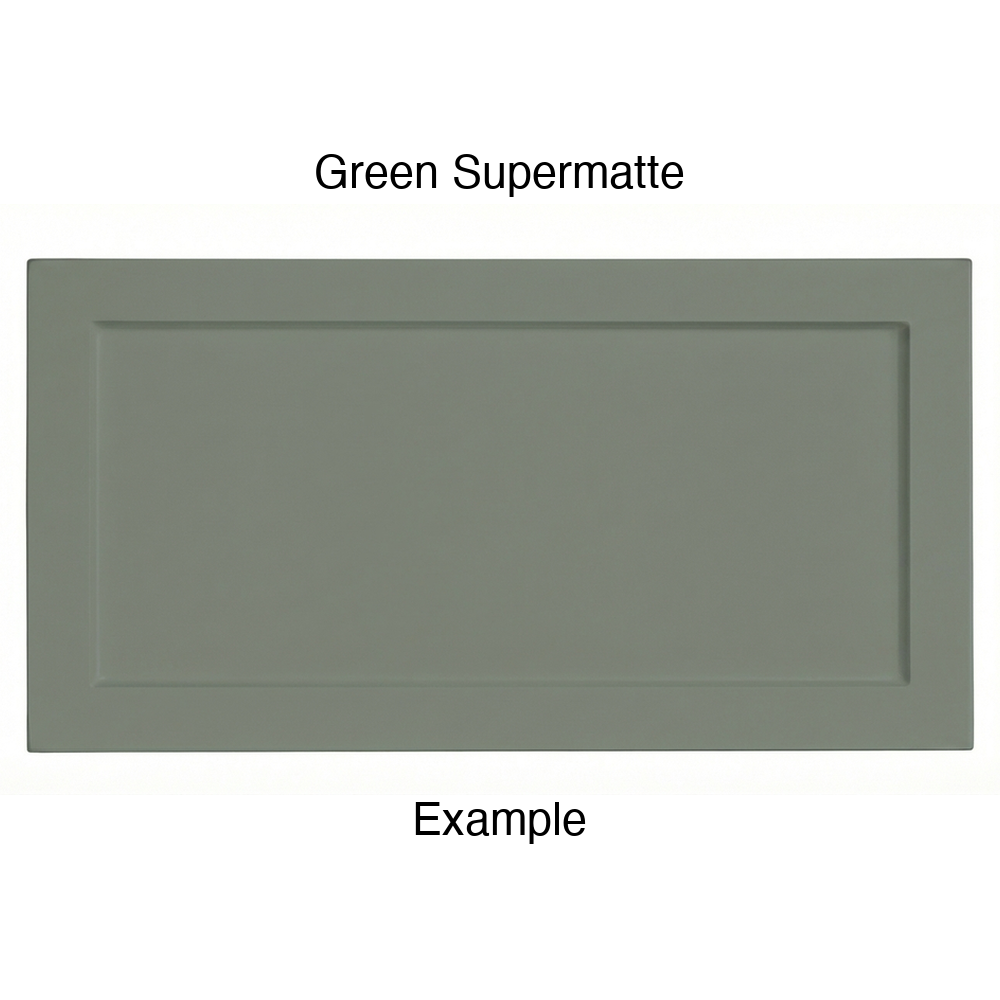 DN917 Thermofoil Drawer Front (Skinny Shaker Style), Routed, in Green Supermatte
