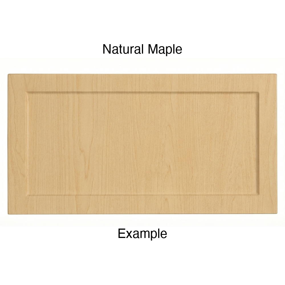 DN917 Thermofoil Drawer Front (Skinny Shaker Style), Routed, in Natural Maple