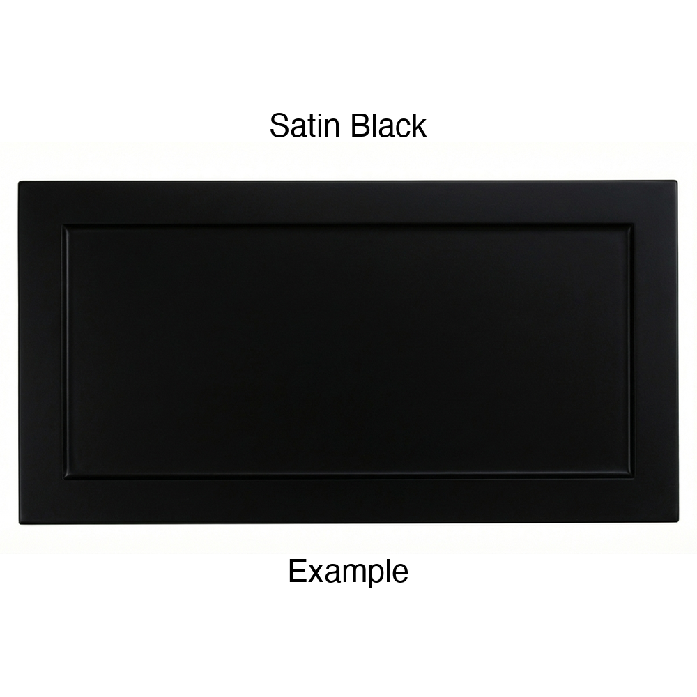 DN917 Thermofoil Drawer Front (Skinny Shaker Style), Routed, in Satin Black