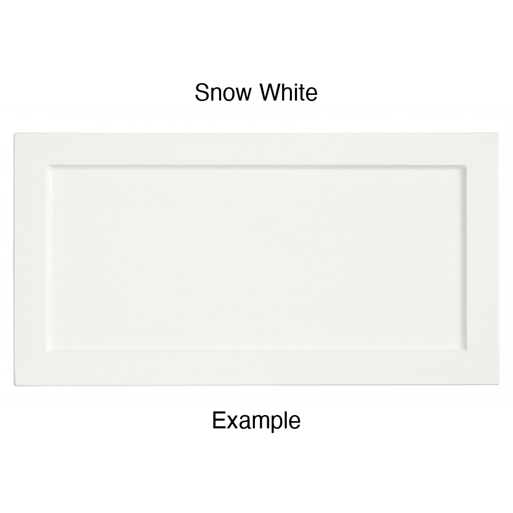 DN917 Thermofoil Drawer Front (Skinny Shaker Style), Routed, in Snow White