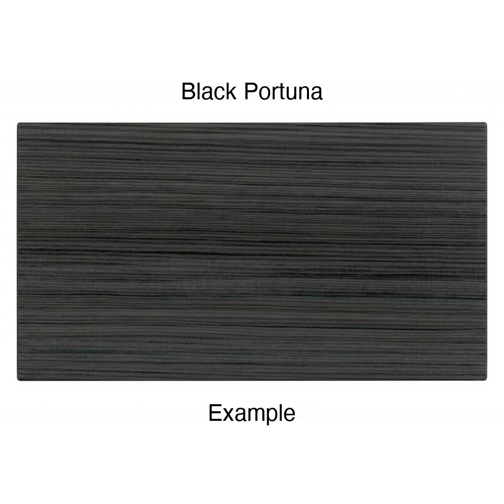 DN917 Thermofoil Drawer Front (Skinny Shaker Style), Solid, in Black Portuna
