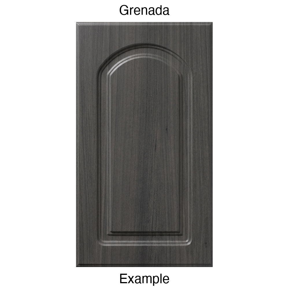 DP8 Arched Raised Panel Thermofoil Cabinet Door in Grenada