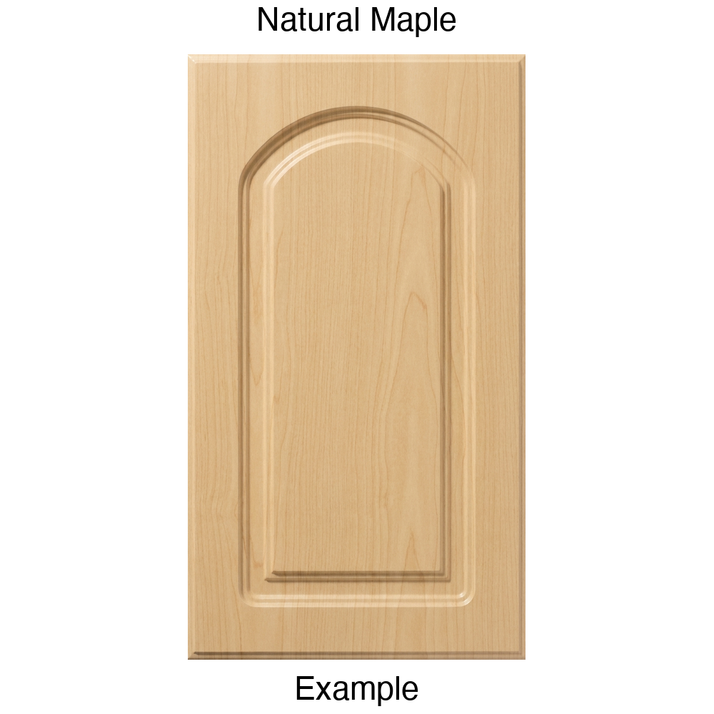 DP8 Arched Raised Panel Thermofoil Cabinet Door in Natural Maple