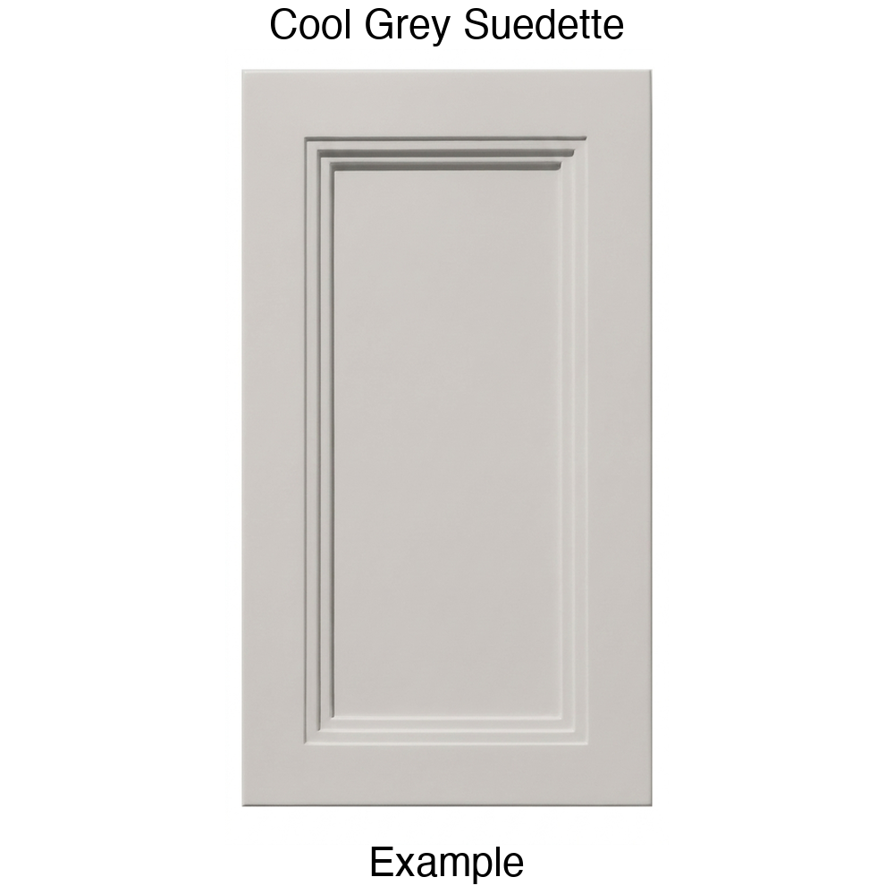 DR133 Recessed Panel Thermofoil Cabinet Door (Victoria Style) in Cool Grey Suedette
