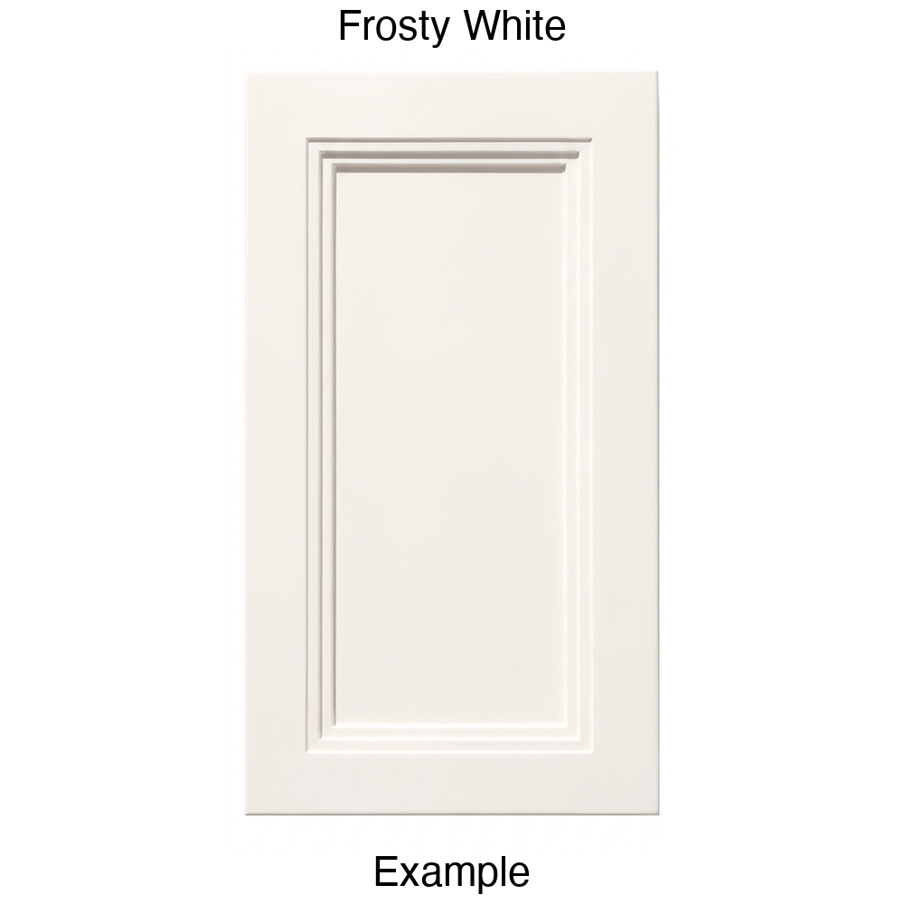 DR133 Recessed Panel Thermofoil Cabinet Door (Victoria Style) in Frosty White