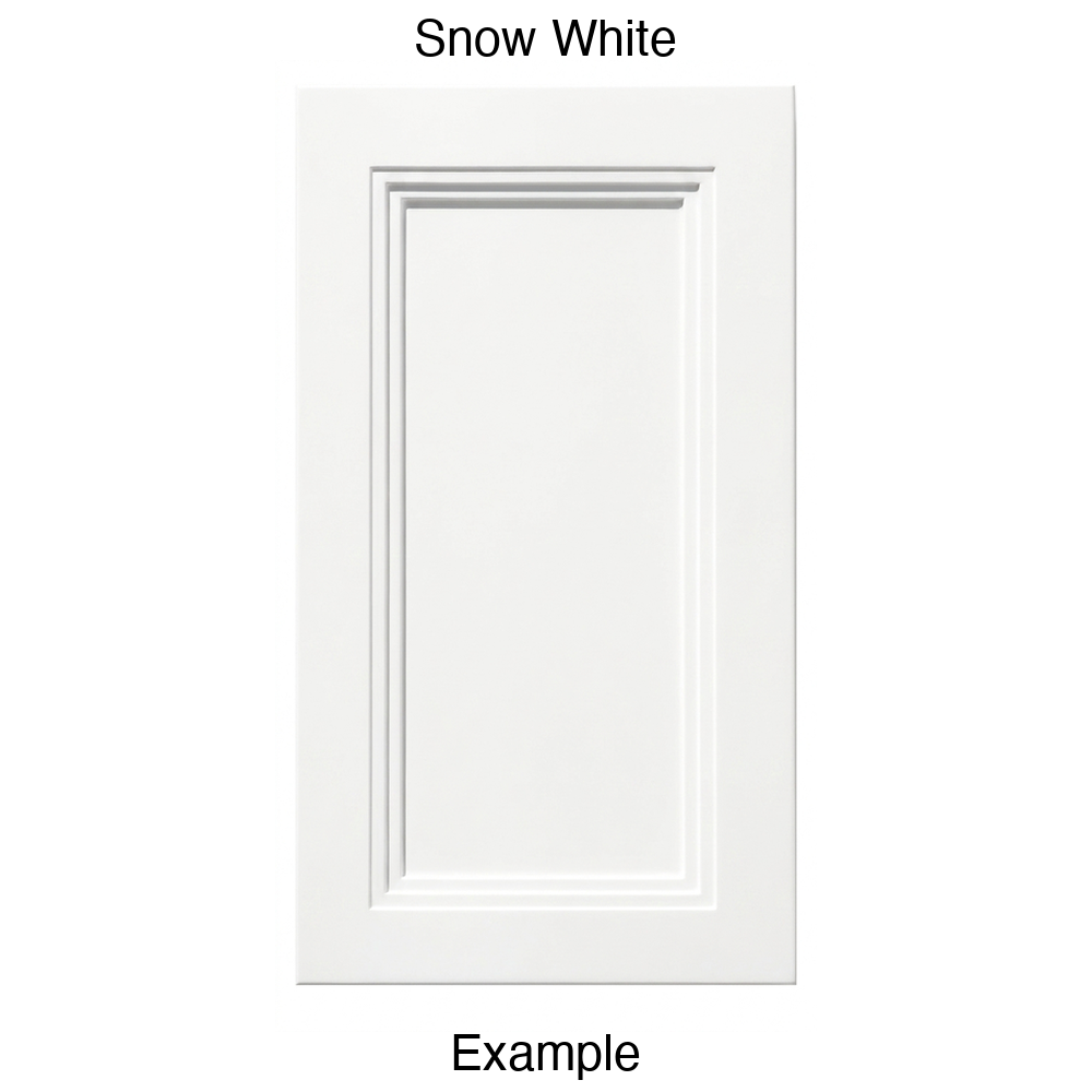DR133 Recessed Panel Thermofoil Cabinet Door (Victoria Style) in Snow White
