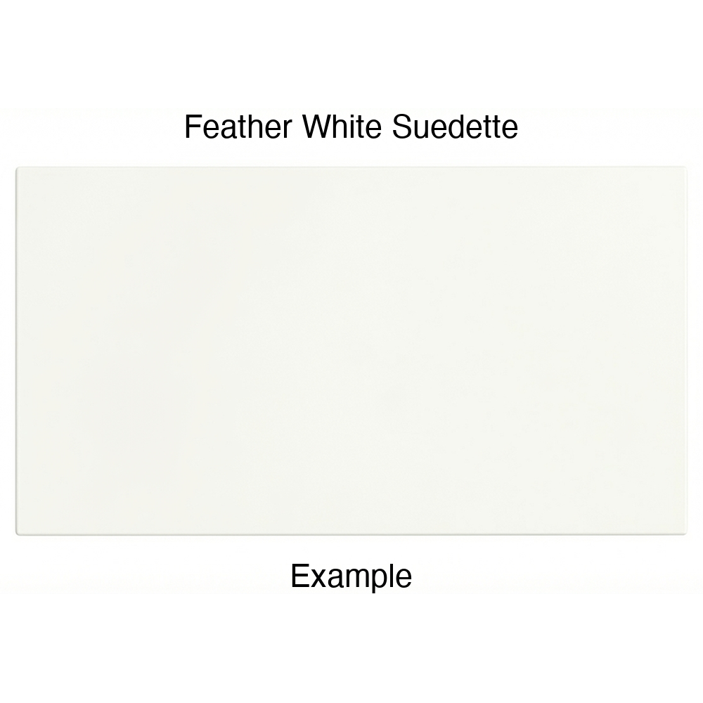 DR1 Thermofoil Drawer Front (Artesia Style), Solid, in Feather White Suedette