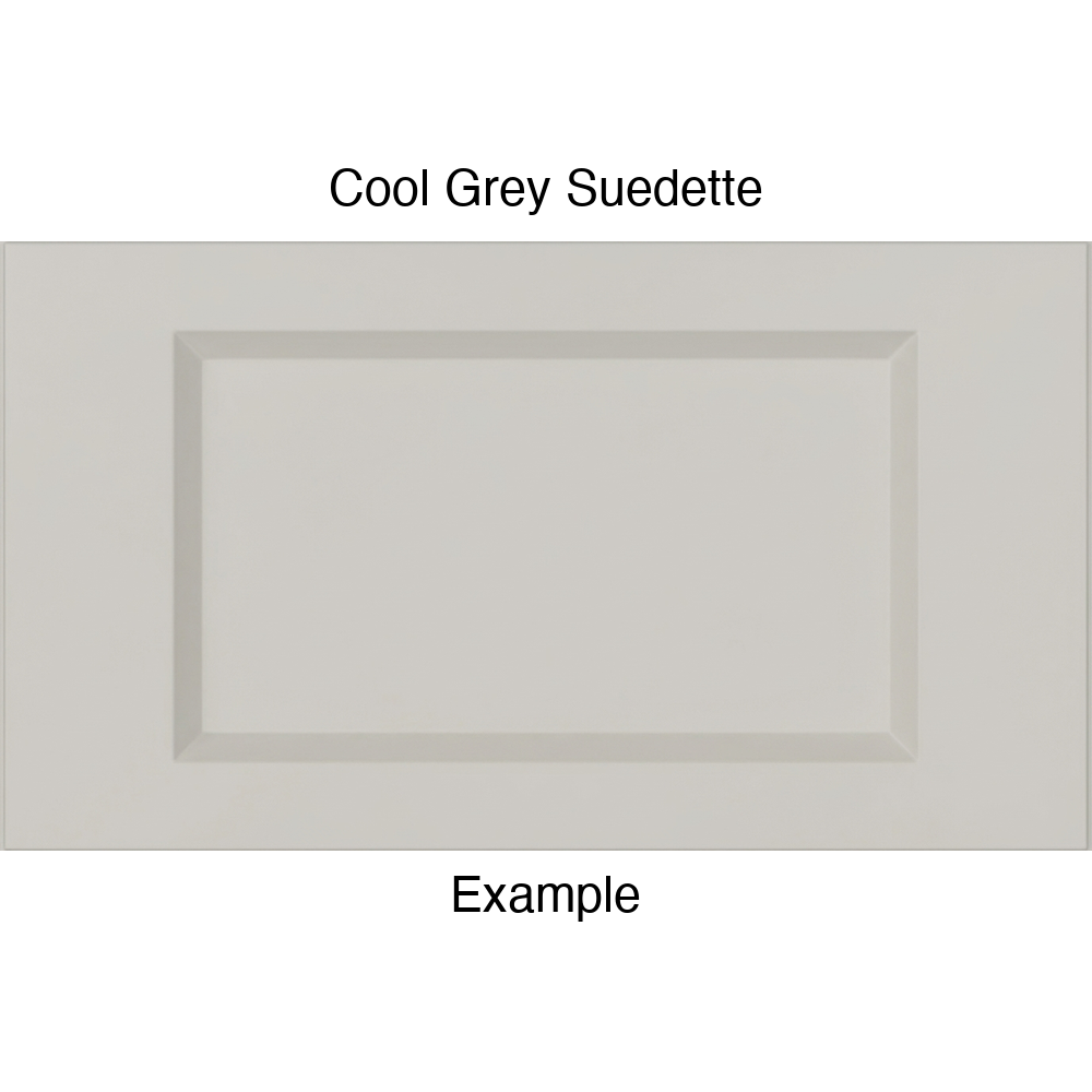 DR1 Thermofoil Drawer Front (Artesia Style), Routed, in Cool Grey Suedette