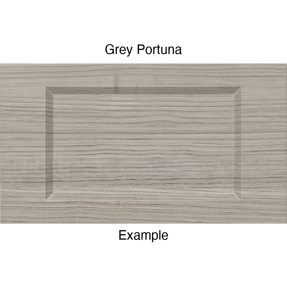 DR1 Thermofoil Drawer Front (Artesia Style), Routed, in Grey Portuna