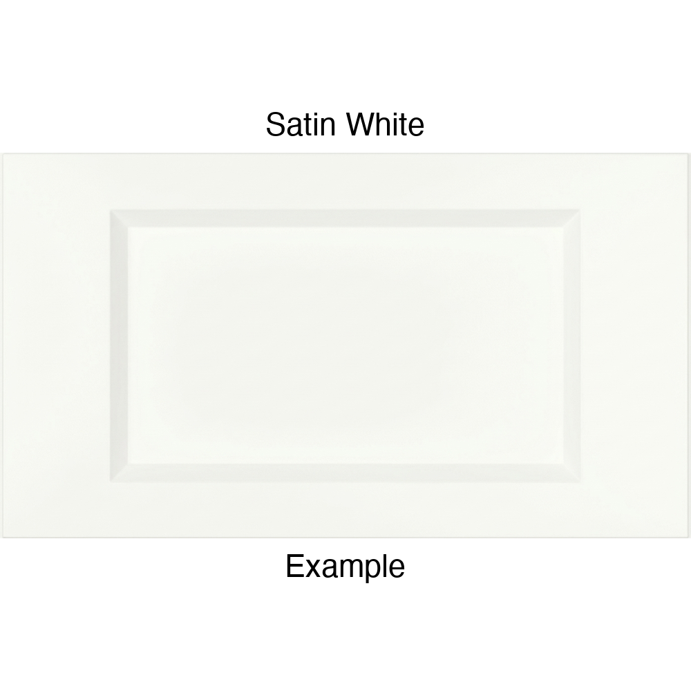 DR1 Thermofoil Drawer Front (Artesia Style), Routed, in Satin White
