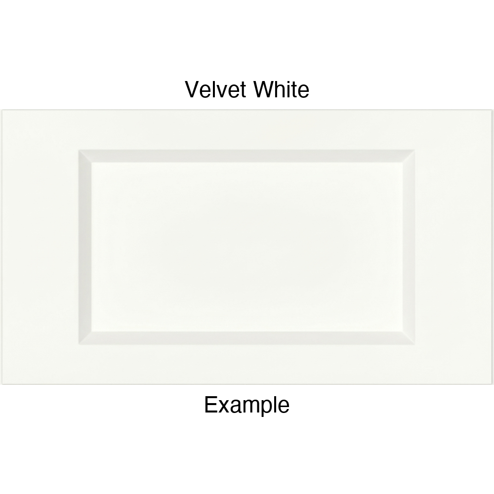 DR1 Thermofoil Drawer Front (Artesia Style), Routed, in Velvet White